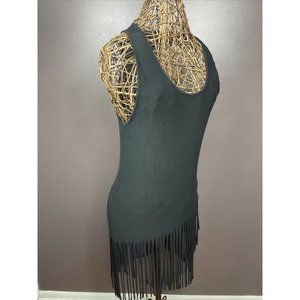 turquoise heaven black friends tunic top BoHo Midwest style size medium